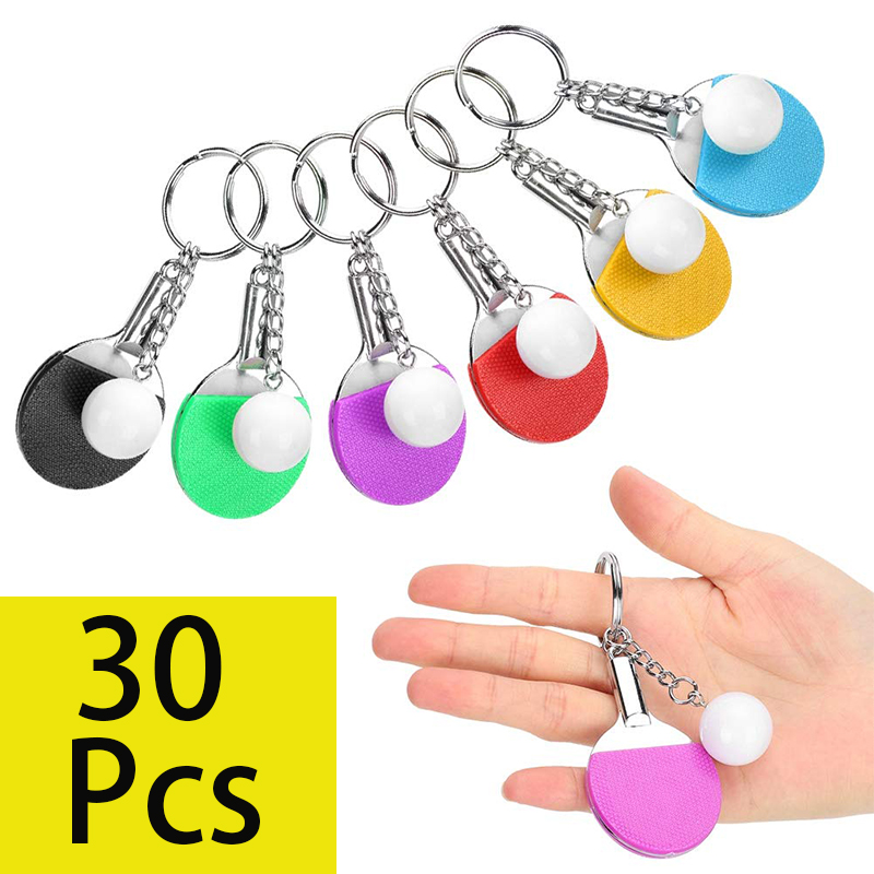 Table Tennis Umpire - 30Pcs Mini Table Tennis Racket Keychain
