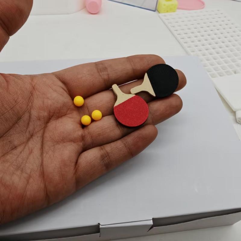 Table Tennis Umpire - 1Set Dollhouse Miniature Ping Pong Ball