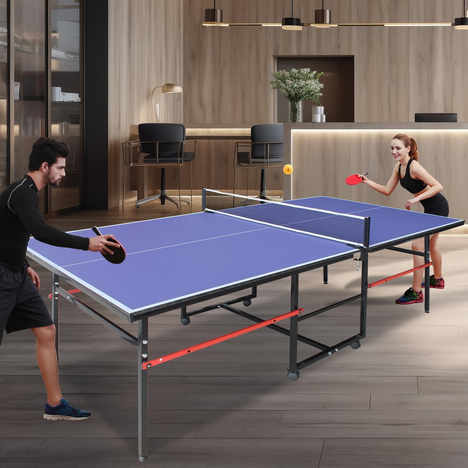 8 ft Portable Ping Pong Table， - огляд і ціна Table Tennis Single