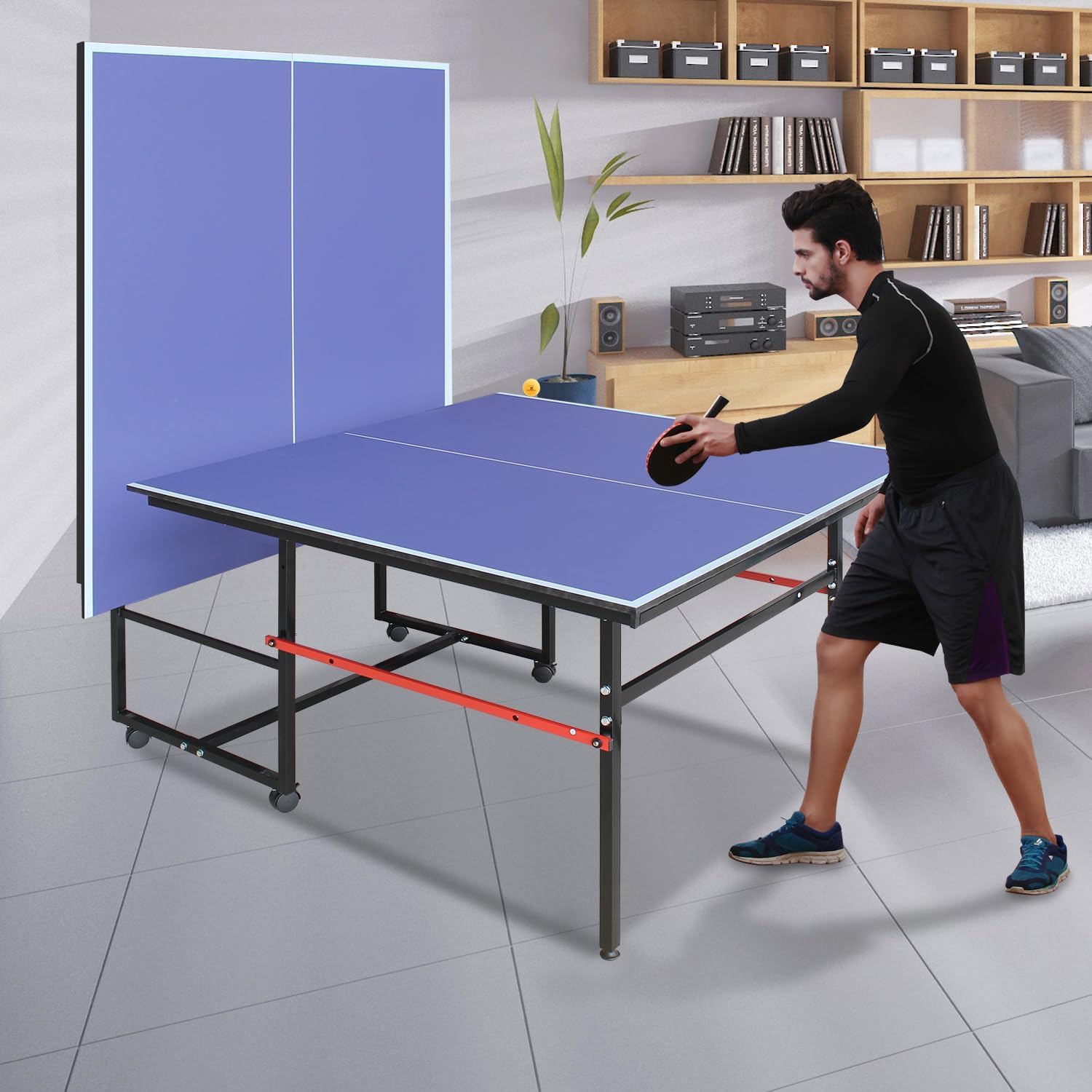 8 ft Portable Ping Pong Table， - огляд і ціна Table Tennis Single