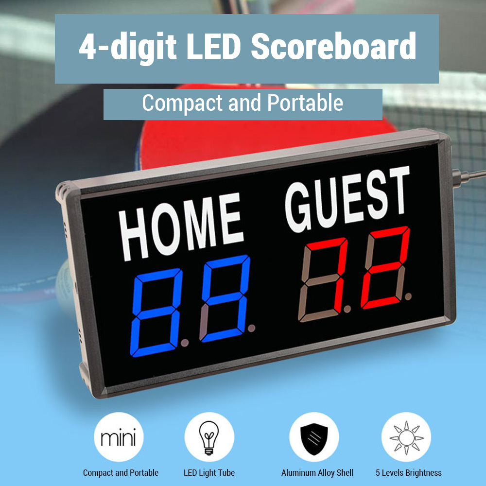 Portable 4 Digit LED Scoreboar - огляд і ціна Table Tennis Umpire